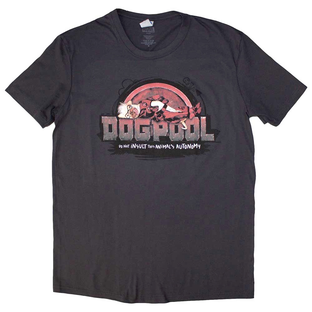 Marvel Deadpool - Dogpool Autonomy Mens Tshirt - Grey
